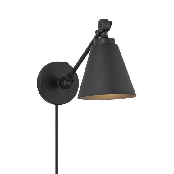 Meridian M90108MBK 1-Light Wall Sconce in Matte Black (Set of 2)