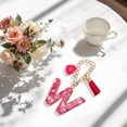 thumbnail image 5 of Unique Bargains 1 Pc Heart Tassel Letter W Water Cup Pendant for Office Red Alloy Plastic, 5 of 5