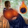 thumbnail image 2 of Hgallory Electric Blanket for Travel/Camping/Vocal Concert Large Size Heated Blankets 31x59", Heated Throw Fleece Blanket with Zipper for Indoor Outdoor, Gray, 2 of 7