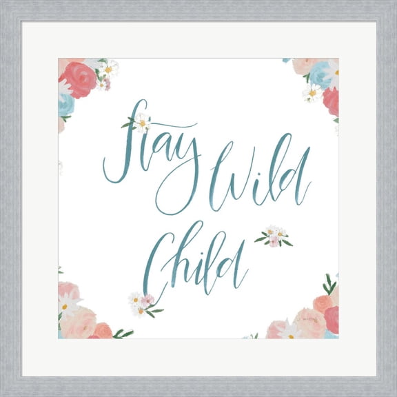 Spirit Stallion VI Blush and Teal by James Wiens, Framed Wall Art, 19.5W x 19.5H