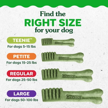GREENIES ADULT NATURAL DENTAL DOG TREATS 3 FLAVORS, REGULAR SIZE, (3) 12 OZ PACKS (36 COUNT)