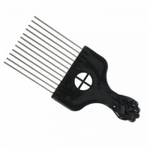 ACDANC Afro Pick Detangling Hair Comb Styling Brush Wide Braid Metal Black