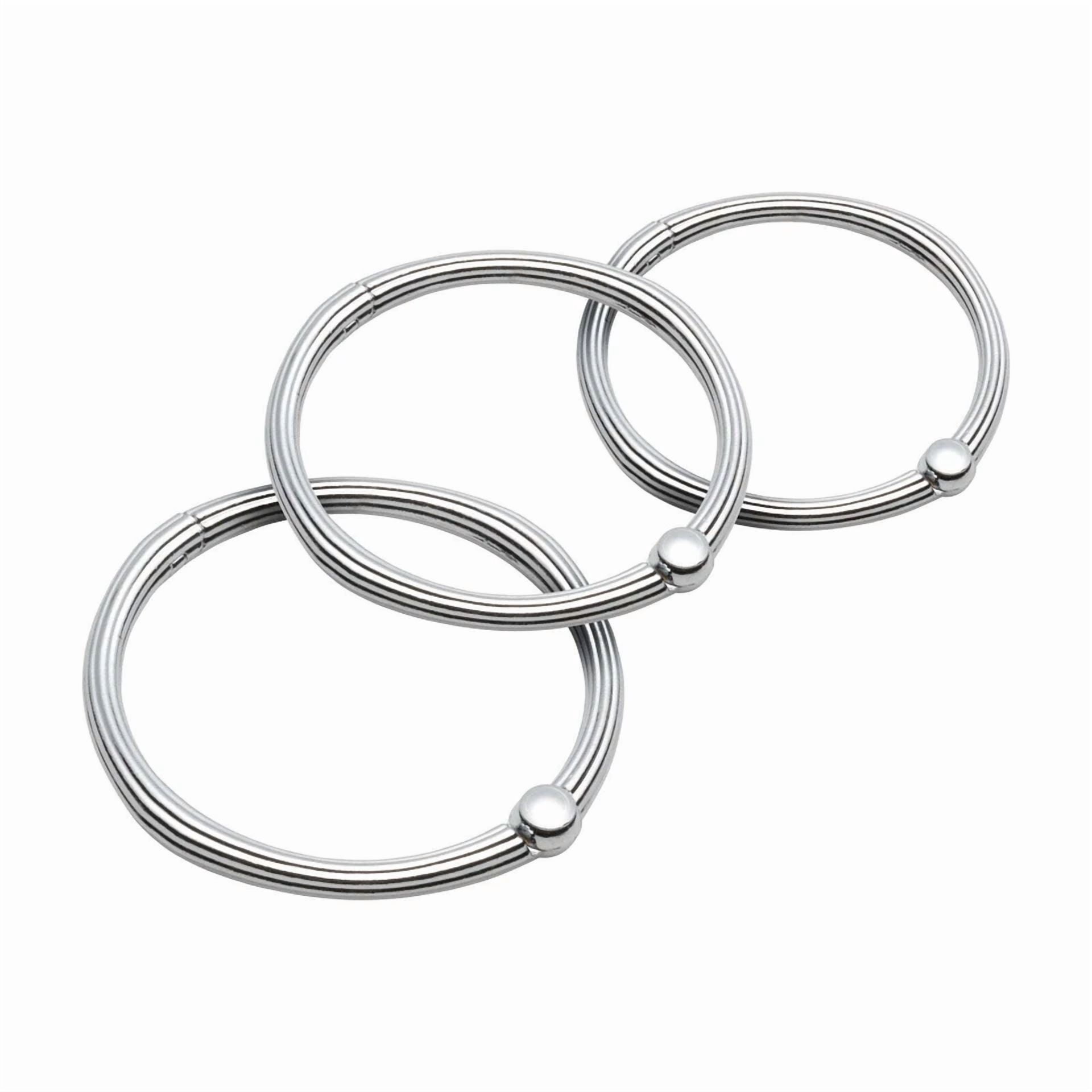 "O" Shower Curtain Hooks In Chrome Durable Long Lasting Mildew Mold-Resistant