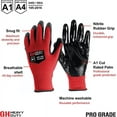 thumbnail image 3 of GH Heavy Duty Nitrile Reusable Work Gloves, All Purpose Working Gloves with Cut Resistant PalmSmooth Nitrile Dip Gloves (5-Pair) Large, 3 of 6