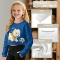 thumbnail image 2 of Xoenoiee West Highland White Terrier Soccer Print Kids Crop Tops Girls Long Sleeve Fashion Pullover Crewneck Sweatshirts Fall Outfit, 9-10 Years, 2 of 7