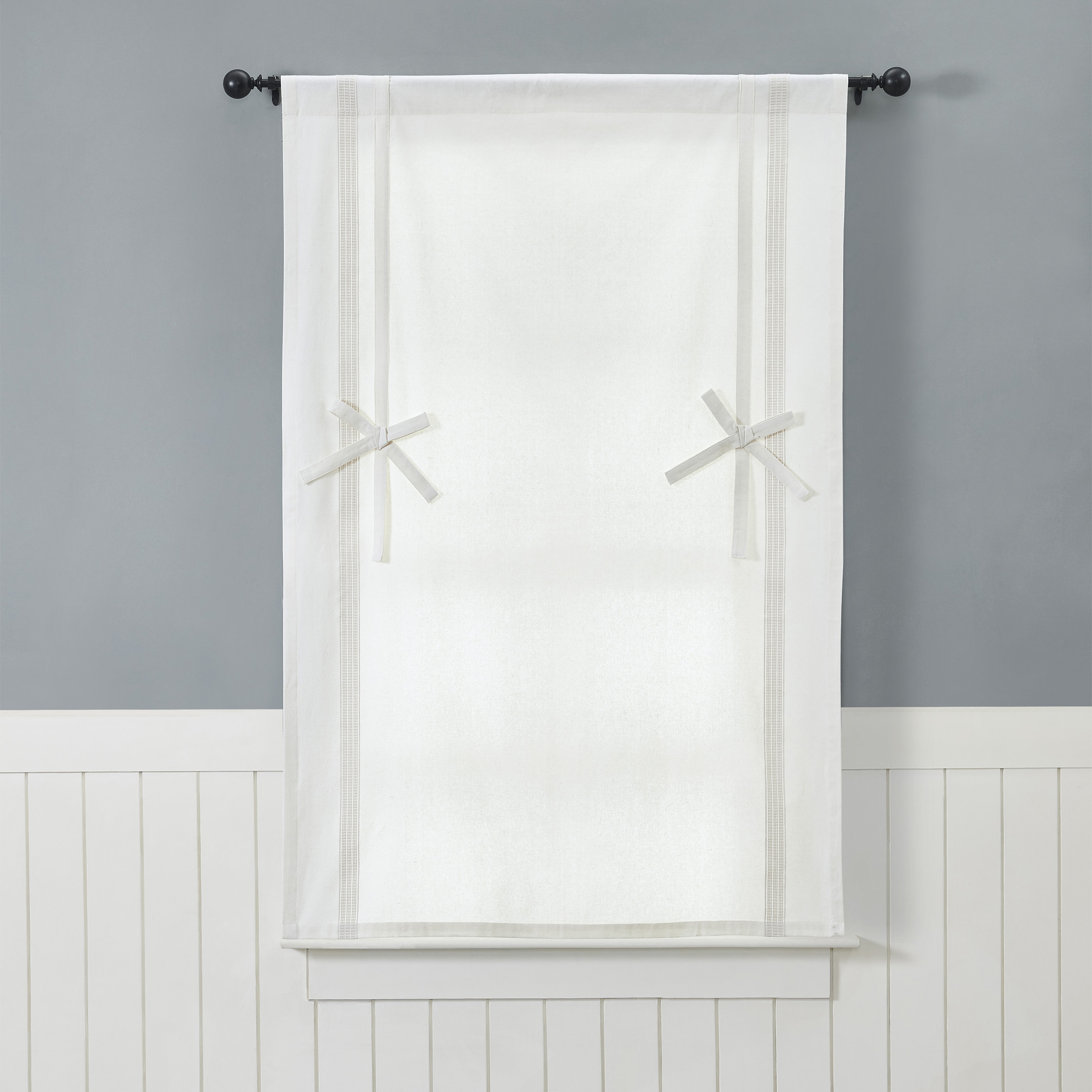 Better Homes & Gardens Light Filtering Cotton Balloon Shade, Vanilla, 42" W x 63" L