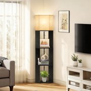 OUTON Floor Lamp with Shelves, Standing Lamp with 3 Color Temperature LED Bulb for Living Room Bedroom, Office