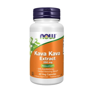 NOW Supplements, Kava Kava Extract 250 mg, 30% Kavalactones, Herbal Relaxation Blend*, 60 Veg Capsules