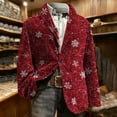 thumbnail image 6 of oelaio Mens Blazer Sport Coats Casual Christmas Jackets Corduroy Two Button Sports Coat and Blazers Suit Jacket Plus Size Outwear Red L, 6 of 8