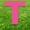 Pink, variant on 20 x 15 in. Letter T Yard Sign, Blue
