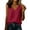 *Red, variant on VBVC Women's Cotton-Linen V-Neck Tank Tops , Ladies' Pleated Front Sleeveless Blouses , Loose Casual Summer Camis For Women,Khaki,S-3XL