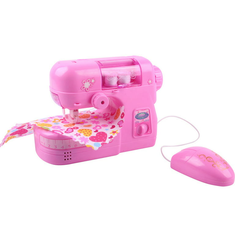 Children DIY Simulation Sewing Machine With Lights Electric Toys