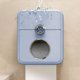 thumbnail image 1 of Dispensador de almacenamiento de papel higiénico con soporte para toallitas desechables | Organizador de baño con estante para teléfono | Poliéster duradero | Beige Azul Verde | 21,5x18x13cm | 1, 1 of 6