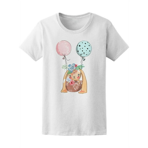 Cute Bunny In Basket Tee Women's -Image by Shutterstock