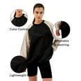 thumbnail image 4 of Amazhiyu Womens Color Block Oversized Sweatshirts Crew Neck Long Sleeves Pullover Sweatshirt Casual Lightweight Tops, 4 of 5