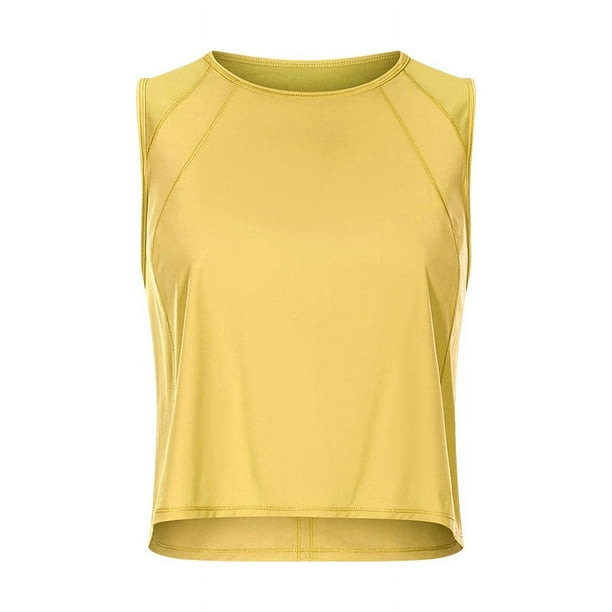 Ropa de yoga ligera y transpirable para primavera y verano, top para mujer con espalda hueca, de secado rápido, chaleco deportivo informal y holgado para fitness