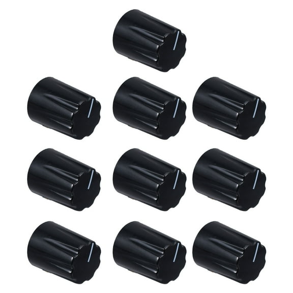 YOSADIER 1 Set 0.6x0.5in Black Plastic Cylindrical Guitar Tone Control Knob for Volume and Tone Adjustment
