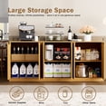 thumbnail image 4 of UZUGUL Farmhouse Sideboard Cabinet with 6 Doors, Adjustable Shelves, Wood, 67 Inch, 4 of 7