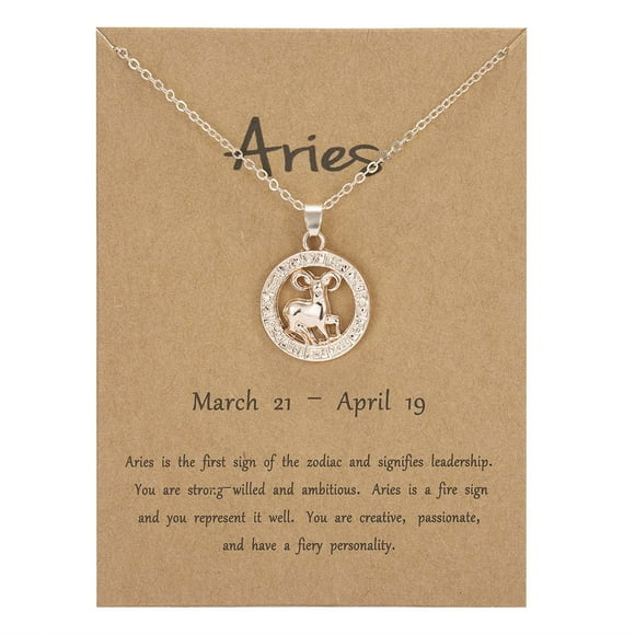 Up to 65% Off Twelve Constellation Pendant Elegant Gold Tone Chain Necklaces Letter Horoscope Necklace Rings Earring Jewelry on Clearance