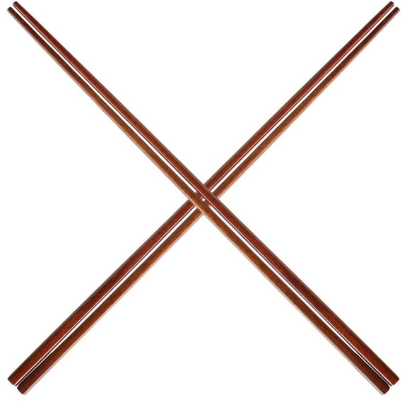 Cooking Chopsticks Long Japanese 2 Pairs Of Anti-Slip Cooking Chopsticks Wooden Long Chopsticks Hot Pot Chopsticks
