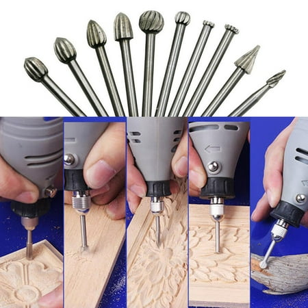 

Barhoo Grinding Headphones Clearance! 2Engraving Knife Grinding Head Set Carving Set Rasps Steel File Wood 20Pc Bit Router Portable Drill Tools & Home Improvement