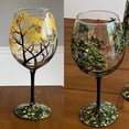 thumbnail image 4 of Crystal Glass Painted Goblet Creative Hand-painted Four Glass Goblet Wine Glasses Drinking Glasses Cocktail Cup, 4 of 9