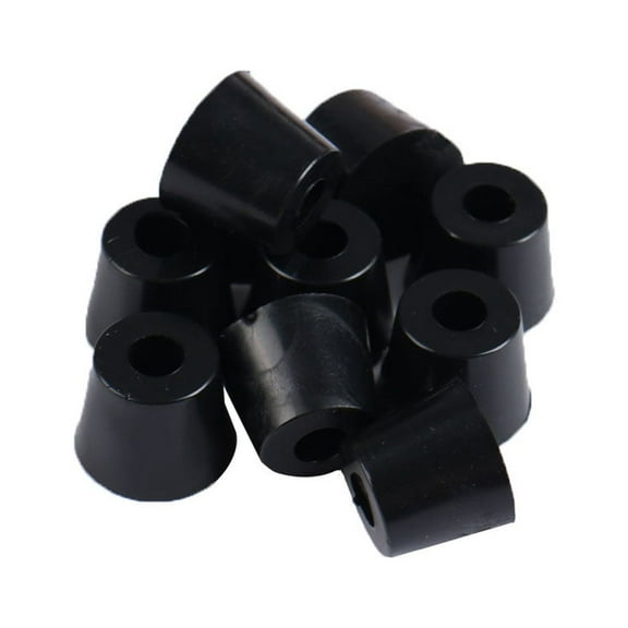 Unique Bargains 10 Pcs Antislip Rubber Round 6mm Chair Foot Cover Table Furniture Leg Protector Black