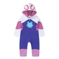 thumbnail image 2 of Marvel Spider-Gwen Ghost Spider Cosplay Hooded Coverall (Girls), Sizes 2T-7, 2 of 7