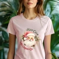 thumbnail image 5 of Keep Calm and Merry On T-Shirt | Vintage Santa Holiday Graphic Tee, Natural, Size M, 5 of 6