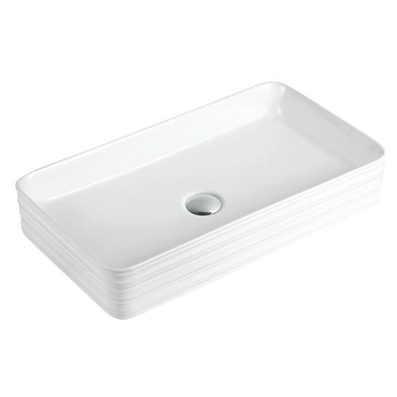 Karran Usa VC-508-WH Valera 26-3/8" Rectangular Vitreous China Vessel Bathroom Sink -