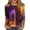 Purple, variant on Womens Halloween Tops Spider Castle 3/4 Sleeve Spooky T Shirts Skeleton Candy Crew Neck Funny Shirts, 2XL