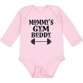 thumbnail image 3 of Inktastic Mommy Gym Buddy Workout Boys or Girls Long Sleeve Baby Bodysuit, 3 of 5