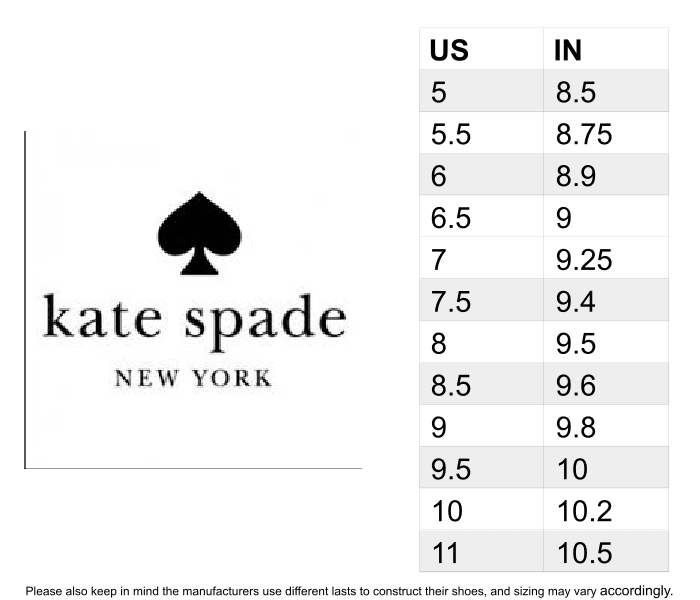 Kate Spade Shoe Size Chart