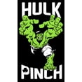 thumbnail image 2 of Boy's Marvel St. Patrick's Day Pinching Hulk  Pull Over Hoodie Black Large, 2 of 4