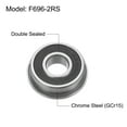 thumbnail image 3 of F696-2RS Flanged Ball Bearing 6x15x5mm Double Sealed Chrome Steel Flange Bearings, 4 Packs, 3 of 5