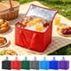 thumbnail image 1 of Yhmxh Bolsa térmica grande y bolsas térmicas para la compra, ideales para reparto de comida. Nevera plegable. Bolsas reutilizables para picnics con base rígida, cierre de cremallera, plegables y re, 1 of 6