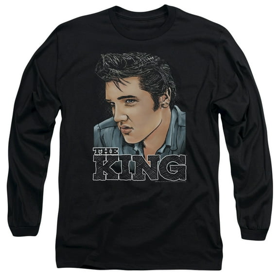 Elvis Presley - Graphic King - Long Sleeve Shirt - Large