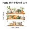 thumbnail image 5 of Pegatinas de pared para estante de utensilios de cocina, plantas verdes en macetas, calcomanías de pared DIY, vinilo removible, pelar y pegar, 5 of 5