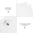 thumbnail image 3 of HEALEEP 2PCS Aluminum Alloy Shower Shelf Waterproof Transparent Acrylic Storage Rack For Bathroom, 3 of 8