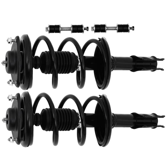 ECCPP 4pcs Suspension Struts Front Complete Strut Assembly,Stabilizer Bar Link Kit for 2002-2007 for Mitsubishi Lancer 172142 K90247