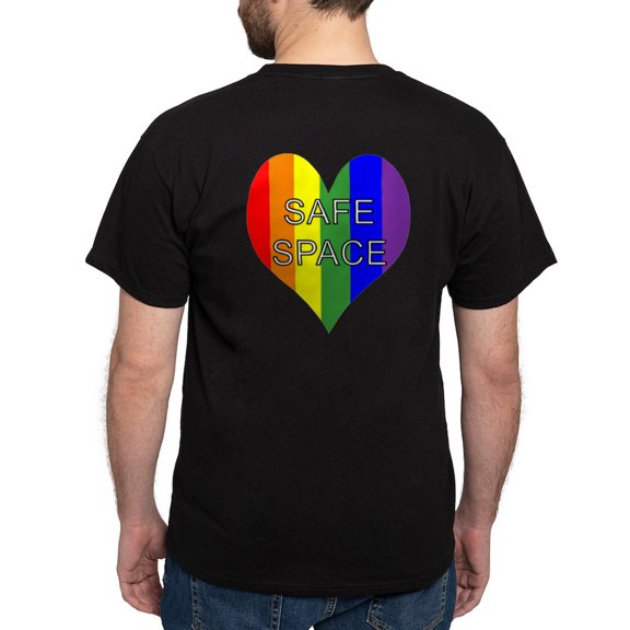 CafePress - Safe Space In Heart Dark T Shirt - Men's Classic Graphic Cotton T-Shirt