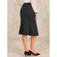 thumbnail image 3 of DARING DIVA Women's Ruffle Hem Pencil Skirt High Waist Midi Skirts M Black, 3 of 6