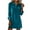 Sky Blue, variant on Womens Velvet Dress Long Sleeve Side Sequins Sparkly Elegant Short Dresses Lapel V Neck Party Outfits (XL, Red)
