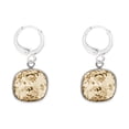 thumbnail image 1 of Arete para Mujer con Cristal Swarovski  en Forma de Cuadrado– Bañado en Rodio– Arete Elegante y Brillante, Aretes de Mujer de Moda– Joyería para Mujer de Moda– Regalo especial Ortiz Espinosa Temporada, 1 of 3