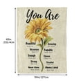 thumbnail image 2 of KAAYEE Christian Gifts for Women Faith,Sunflower Throw Blanket,Religious Gifts for Christian Women Birthday,Christian Religious Bible Verse Prayer Blanket Yellow 50"x60", 2 of 7