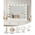 thumbnail image 1 of Large LED Vanity Mirror with 3 Color Lighting Modes – Tabletop Makeup Mirror for Bedroom, Bathroom & Dressing Room – Plug-in, 1 of 7