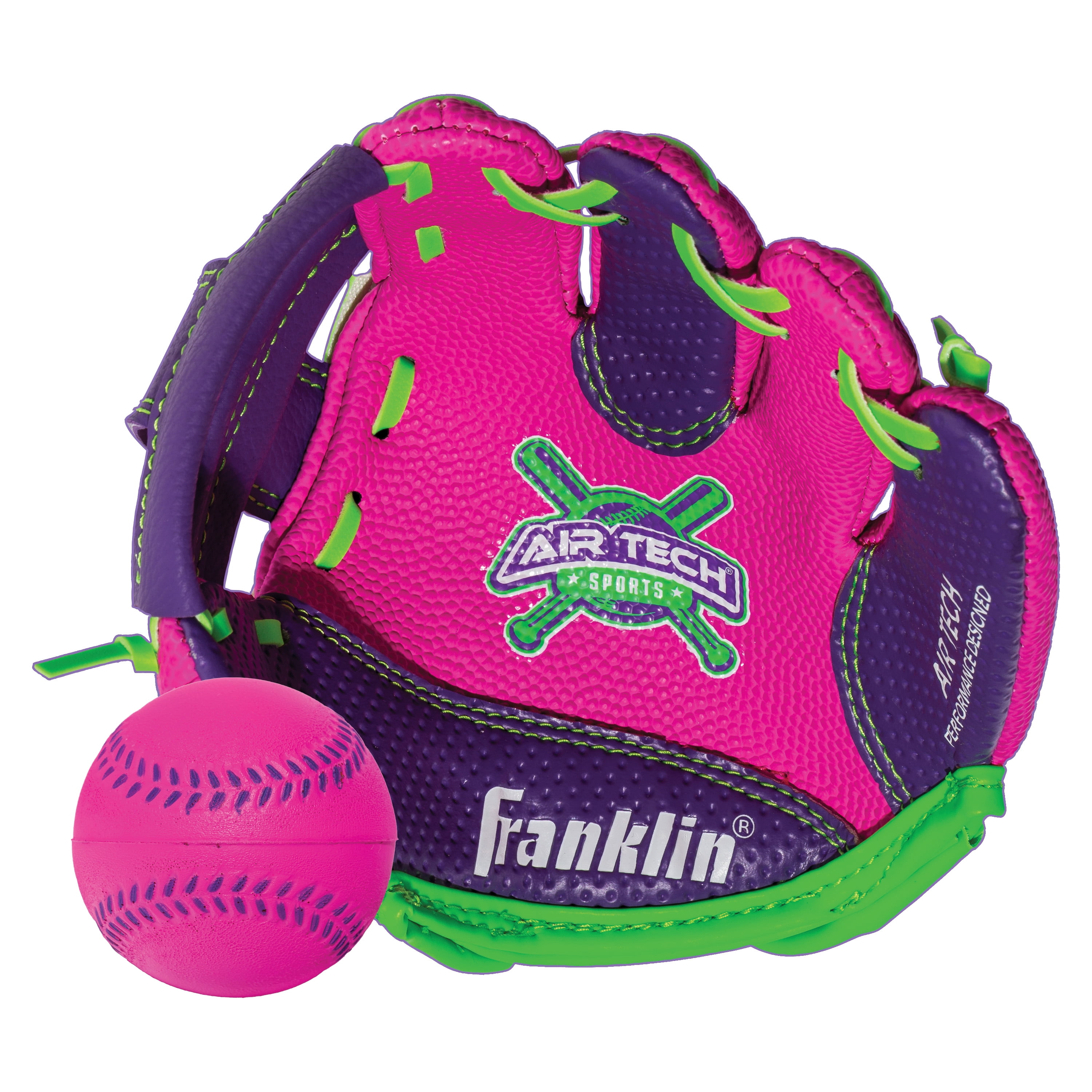 NEW Fielding Baseball Glove & Ball Set Age 3 Franklin Sports 8.5" Air Tech 