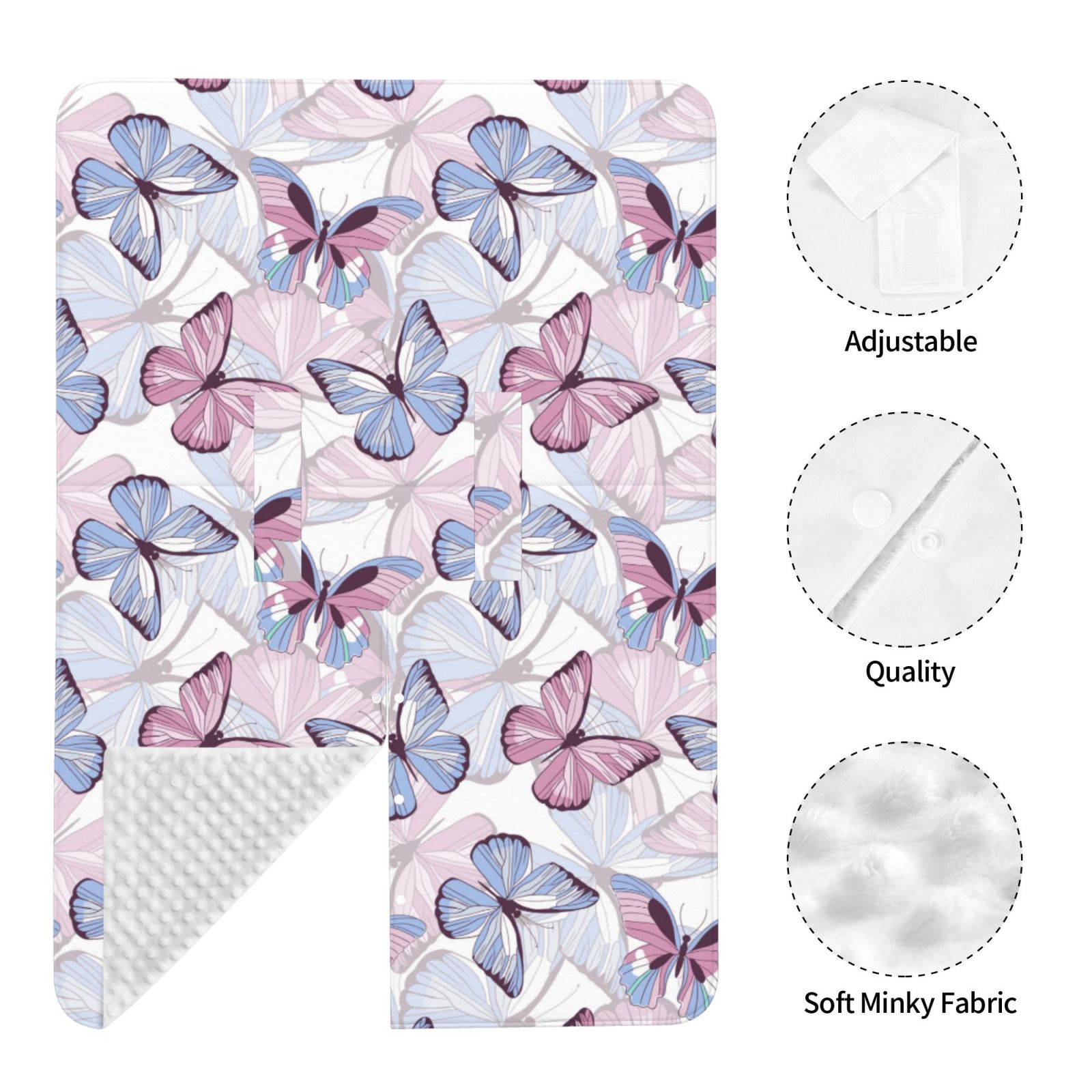 Car Seat Cover Baby - Butterflies in Pastel Breathable Infant Car Seat Cover for Baby Carseat, Lightweight Comfort Baby Essentials Must Haves Newborn Stuff for Girl Boy