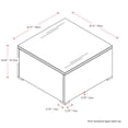thumbnail image 2 of CorLiving Parksville Resin Wicker and Steel Square Outdoor Coffee Table with Tempered Glass Top, Grey, 2 of 6