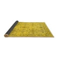 thumbnail image 2 of Ahgly Company Indoor Round Oriental Yellow Industrial Area Rugs, 3' Round, 2 of 4